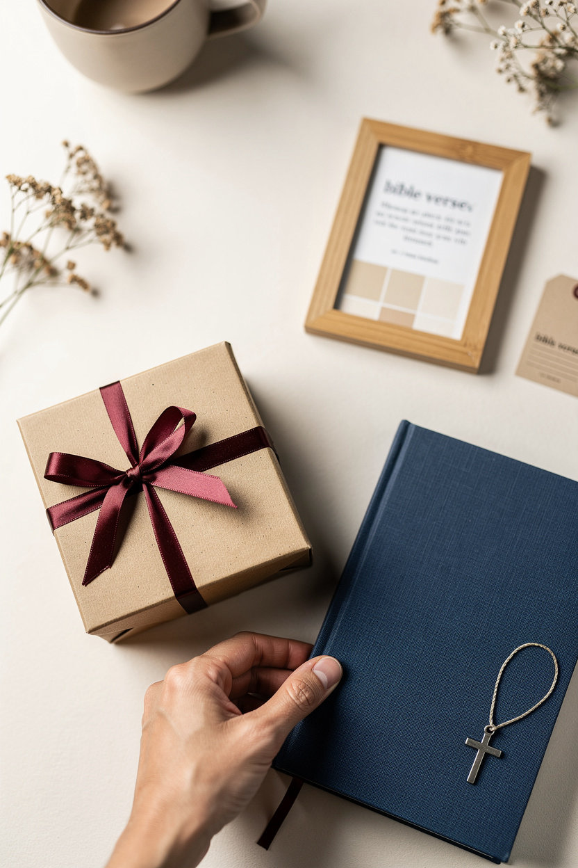 Bijbelse Bron christelijke cadeaus: geschenkdoos, boek en bijbeltekst-frame uit Friesland